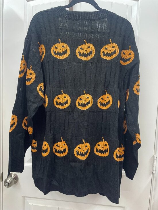 BloomChic Sweaters - New BloomChic Pumpkin Black Open Cardigan Size 14 - 16, 1X